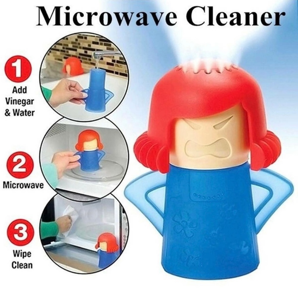 ANGRY MAMA MICROWAVE
CLEANER NEW IN BOX. As Seen on TV. Great for cleaning.